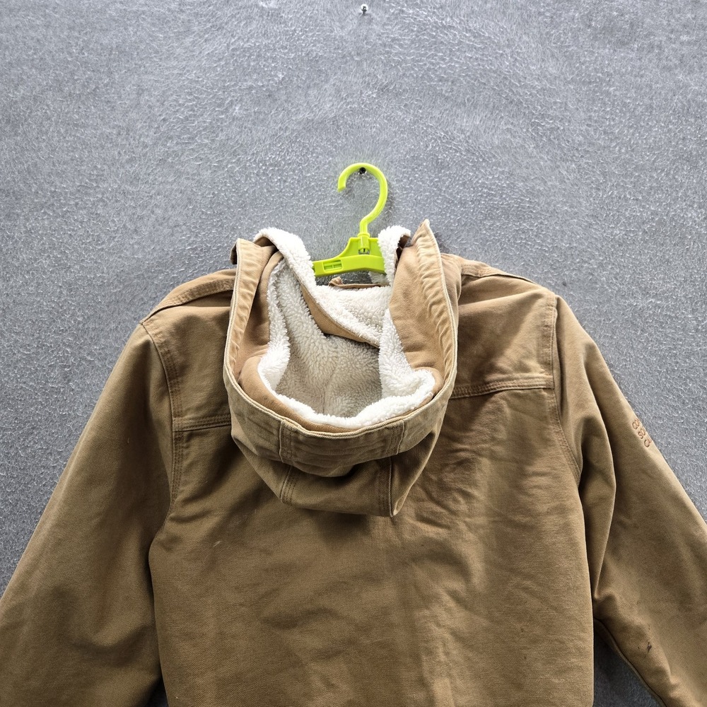 Carhartt Women Jacket M (8/10) Brown Sherpa Lined Weathered Duck Y2K - Picture 13 of 13